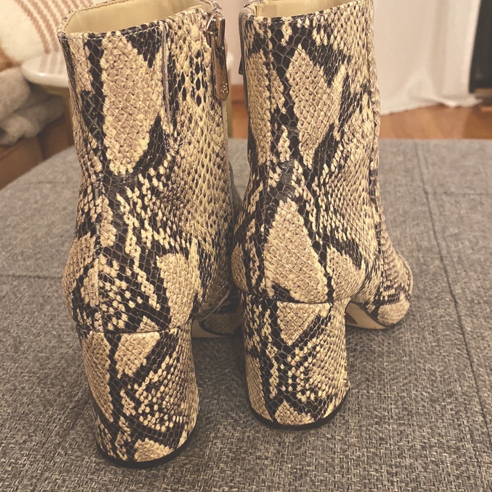 Sam Edelman Snake Print Block Heel Booties - image 2